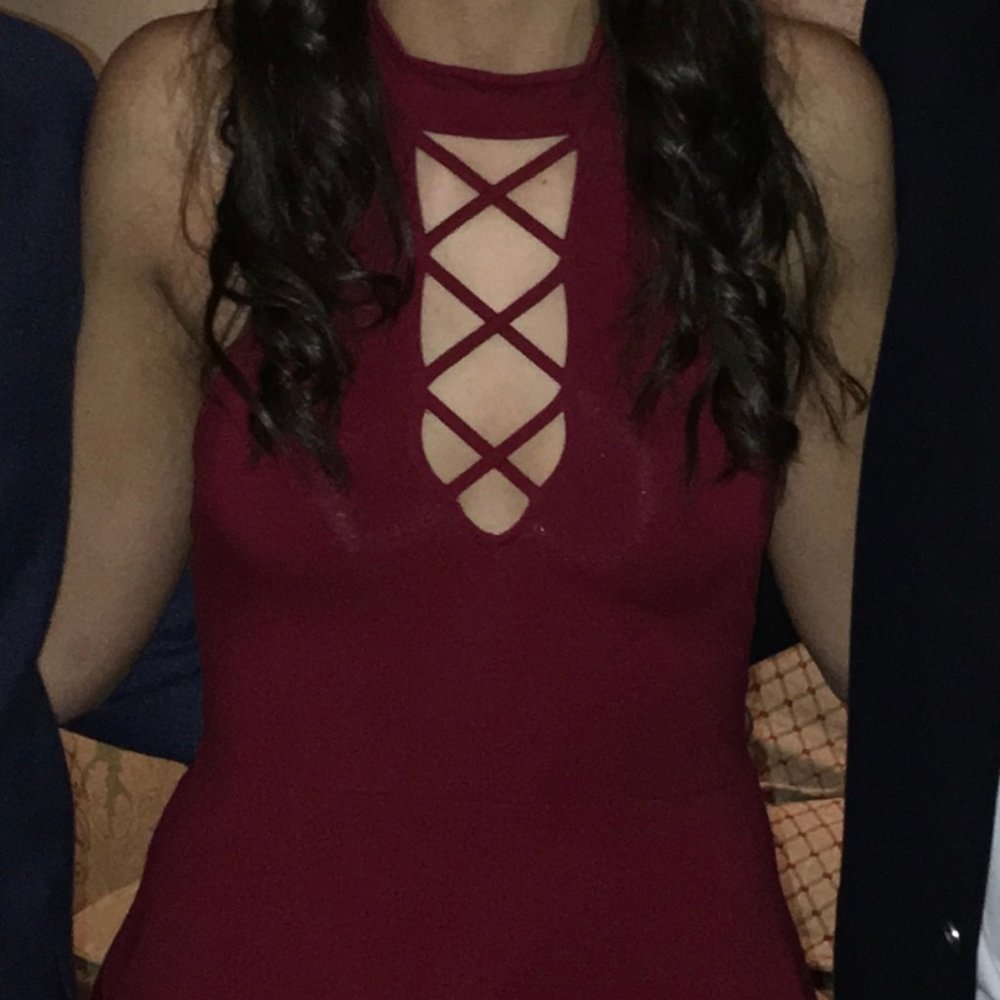 Express Red Dress - Picture 2 of 4